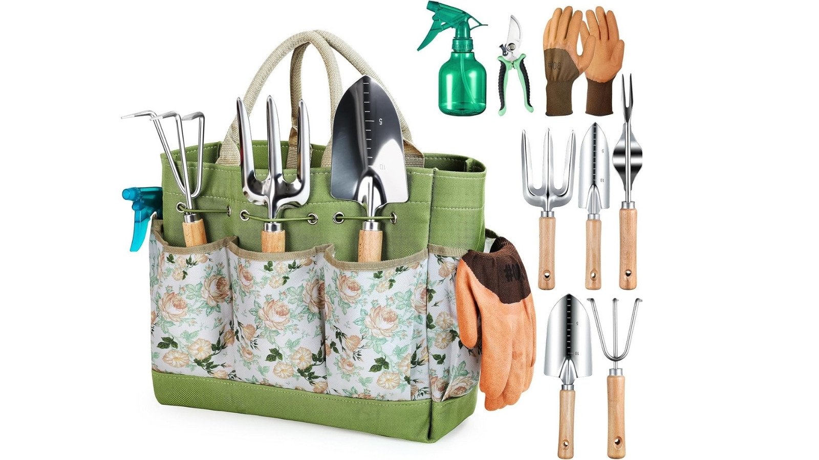Gardening Tool Set – 9-Piece Rust-Proof Hand Tools for Women