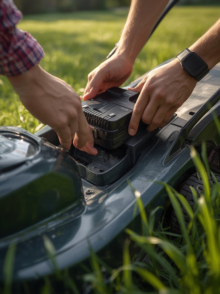 battery powered lawn mower - Illustration 2
