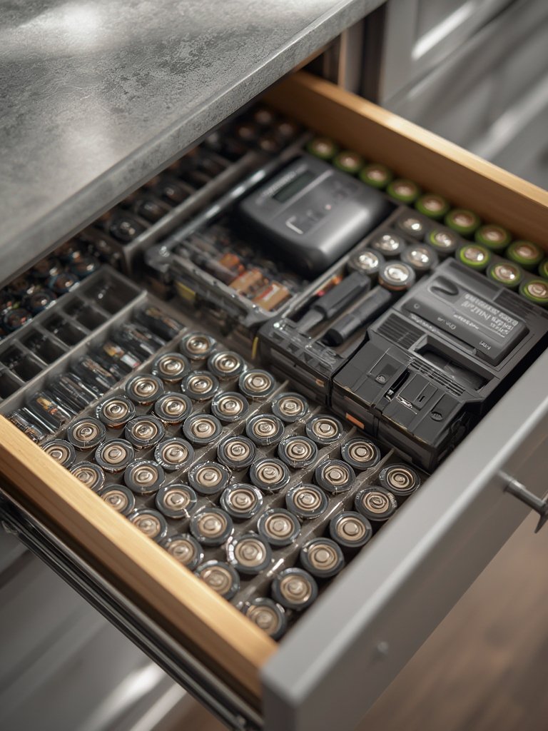 battery organizer in action