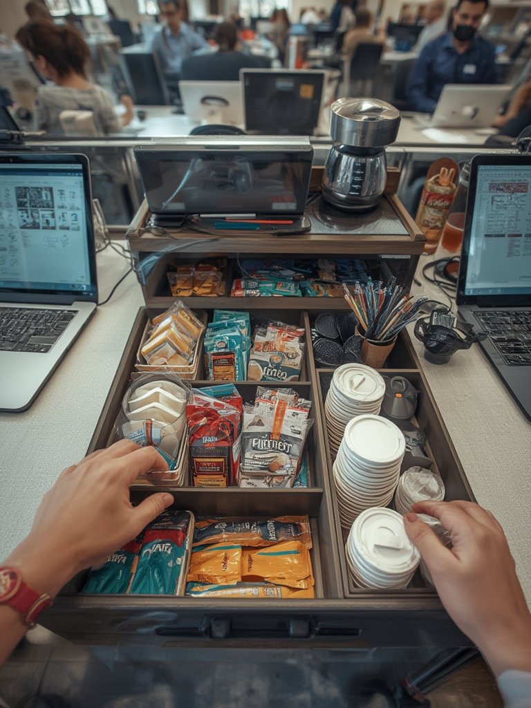 condiment organizer in action