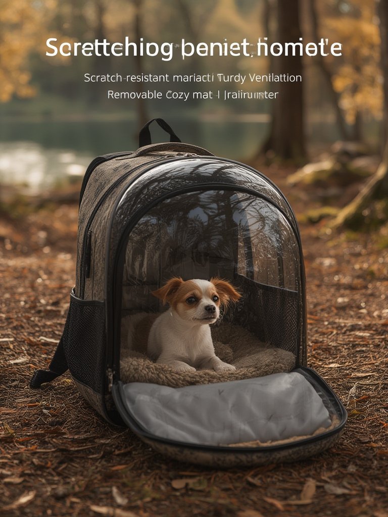 pet backpack in action