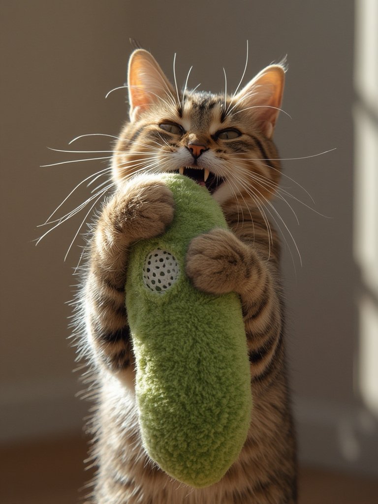 cat kicker in action