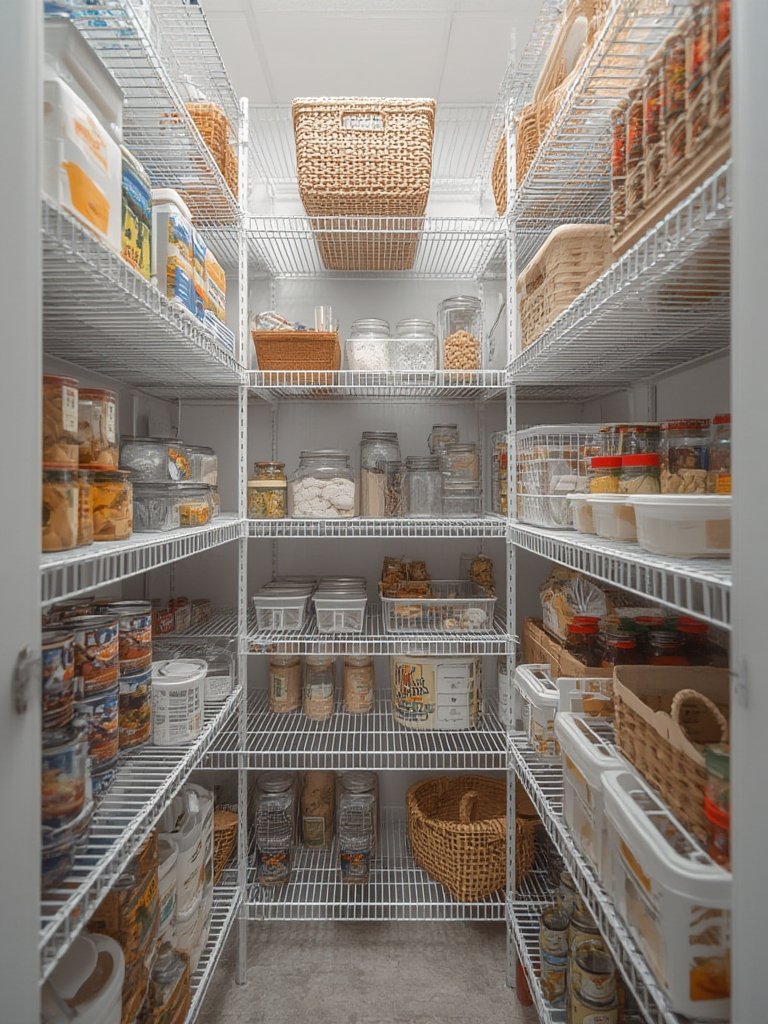 wire shelving in action