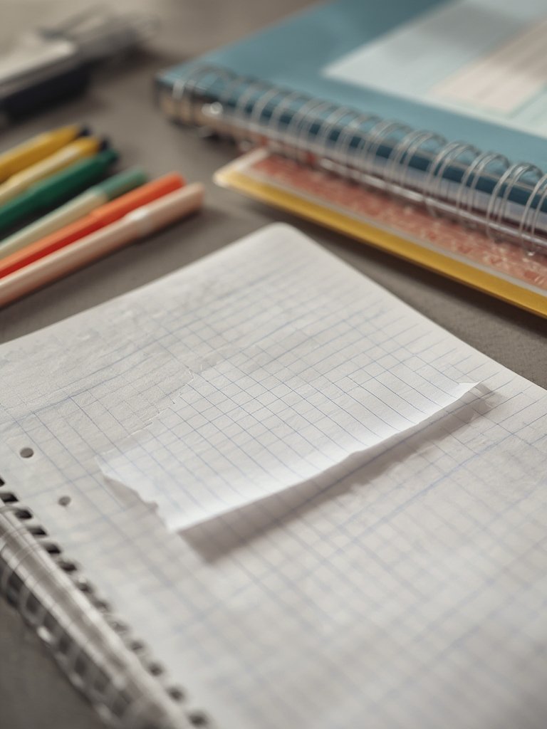 spiral notebook in action