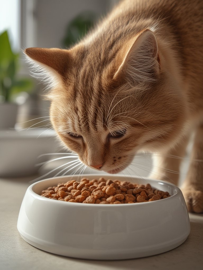 Cat food in action