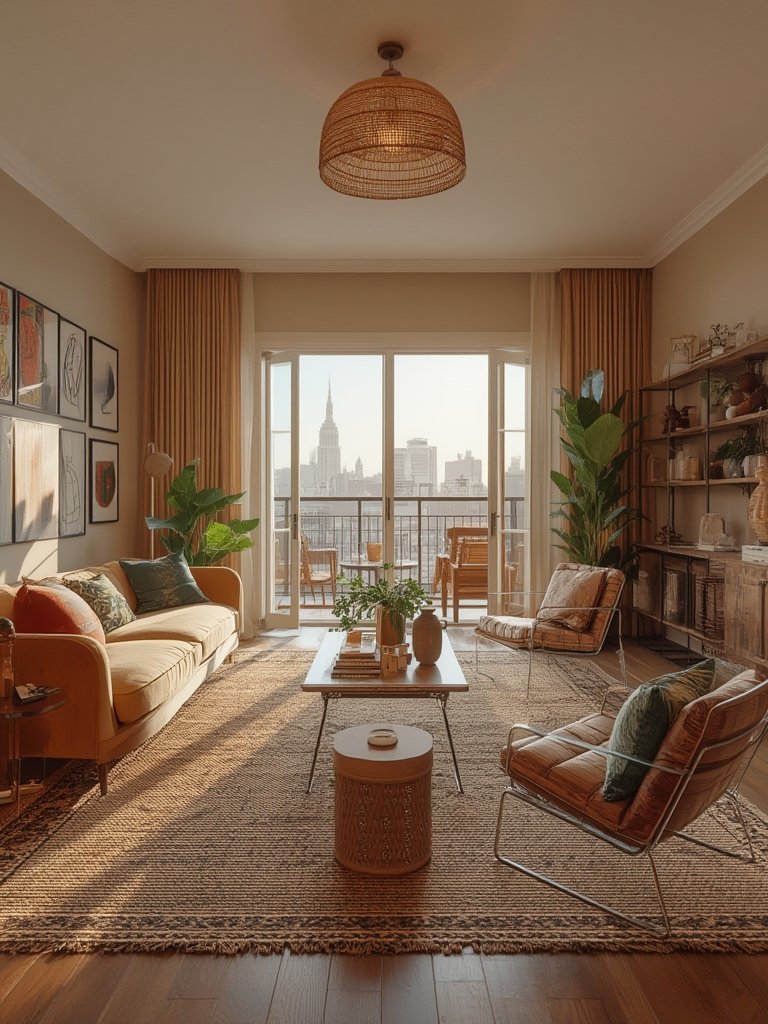 eclectic apartment furniture - Illustration 3