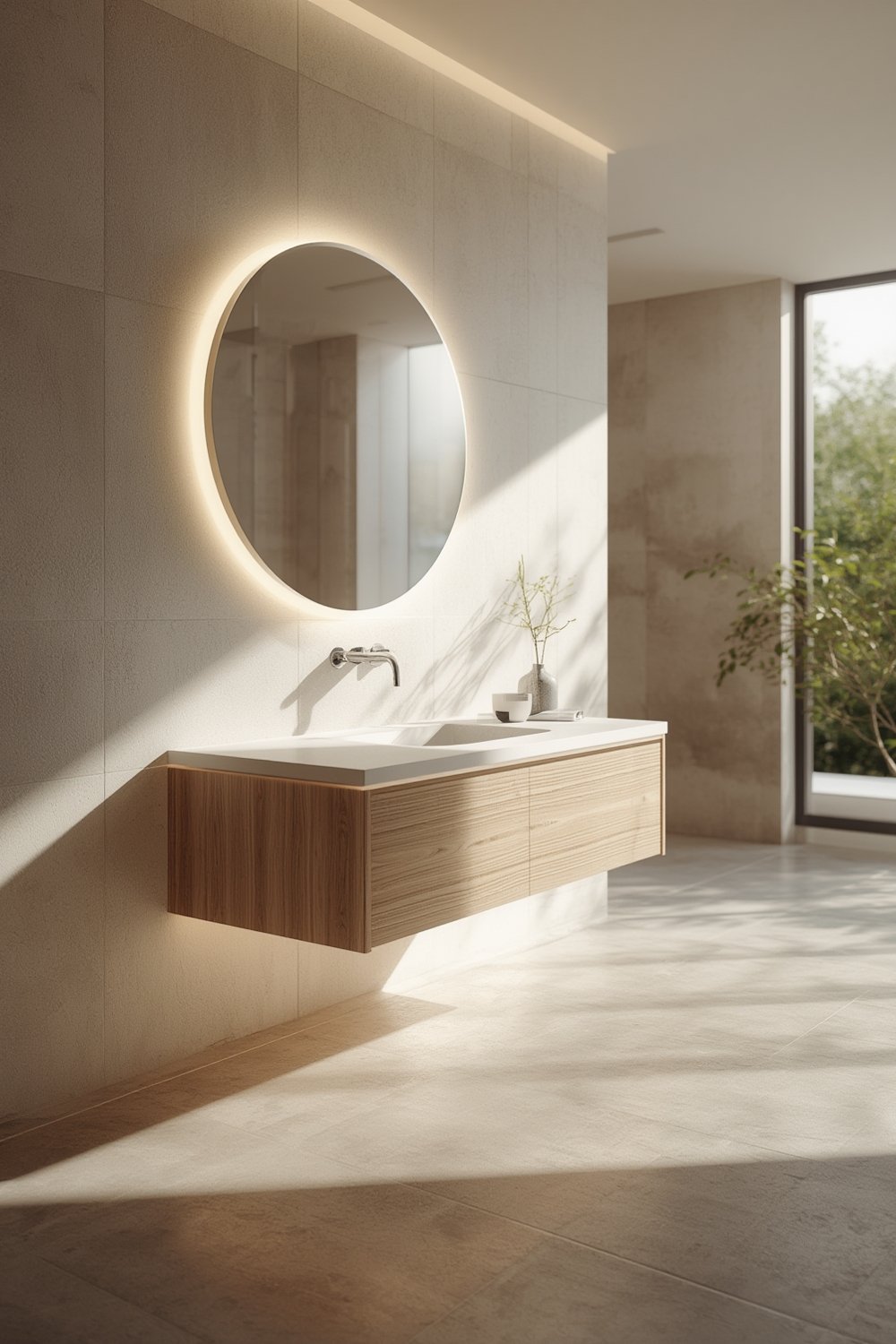 floating vanity bathroom - Illustration 1