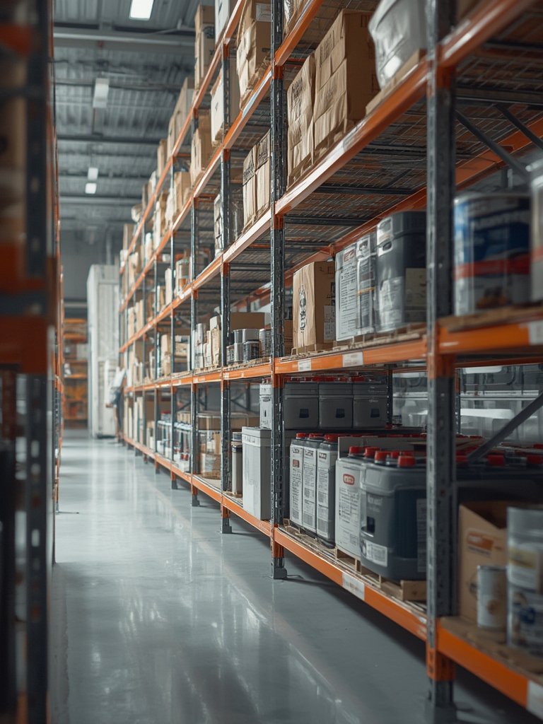 plastic shelves in action