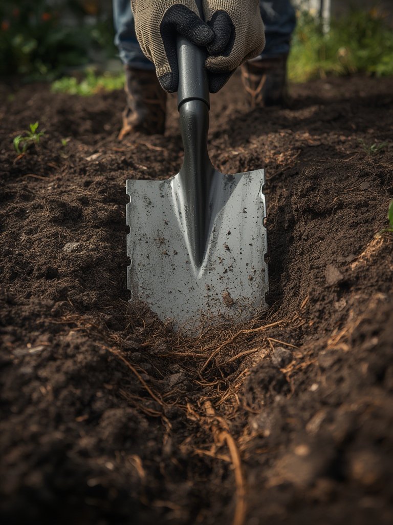 root shovel in action