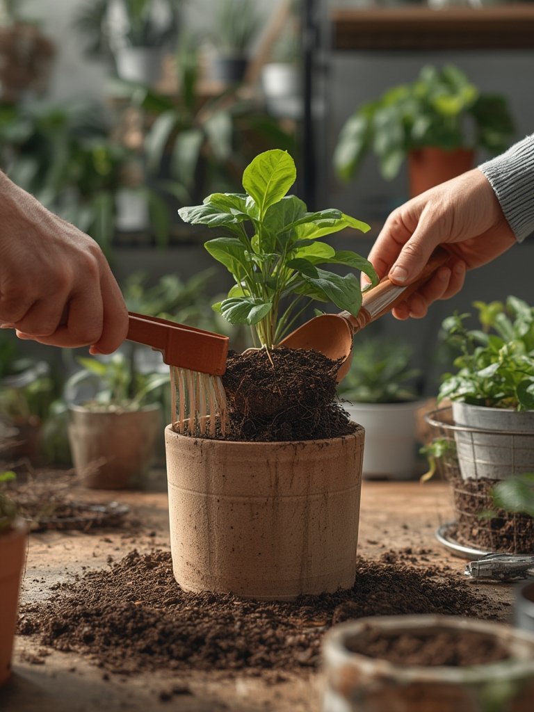 soil scoop in action