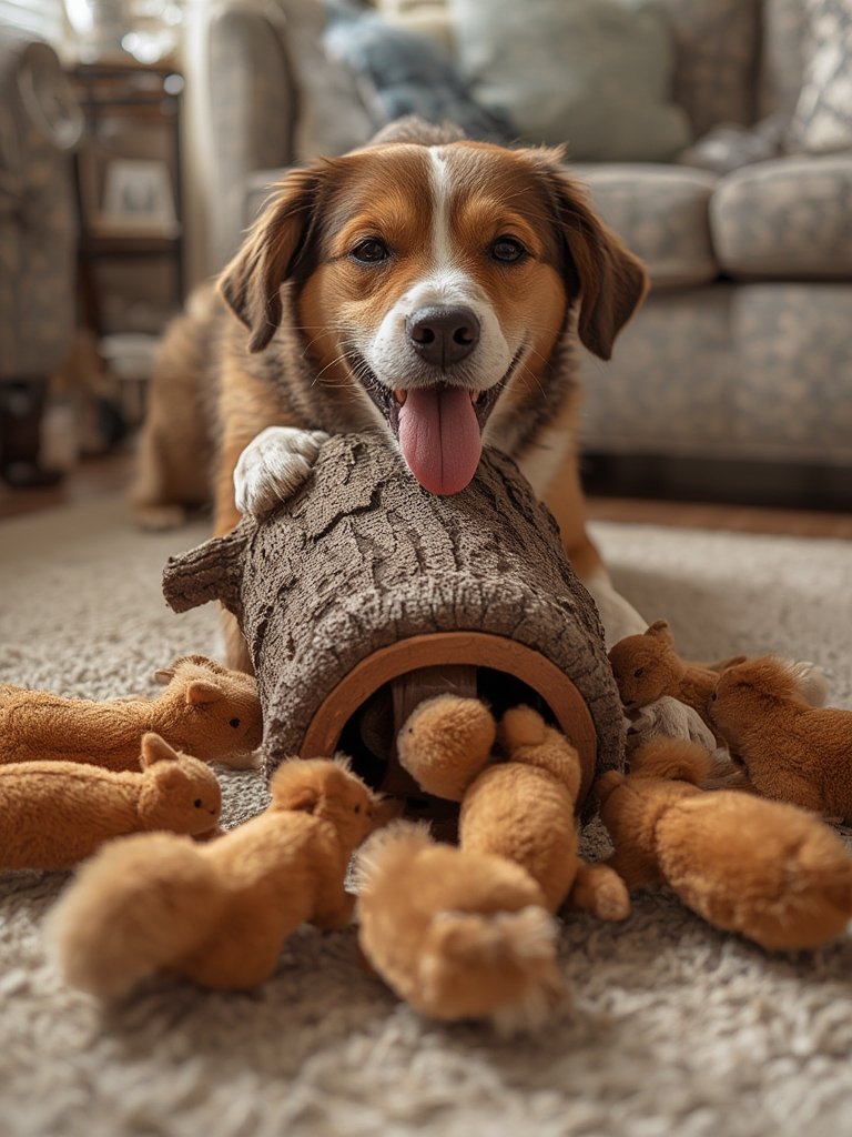 dog puzzle in action