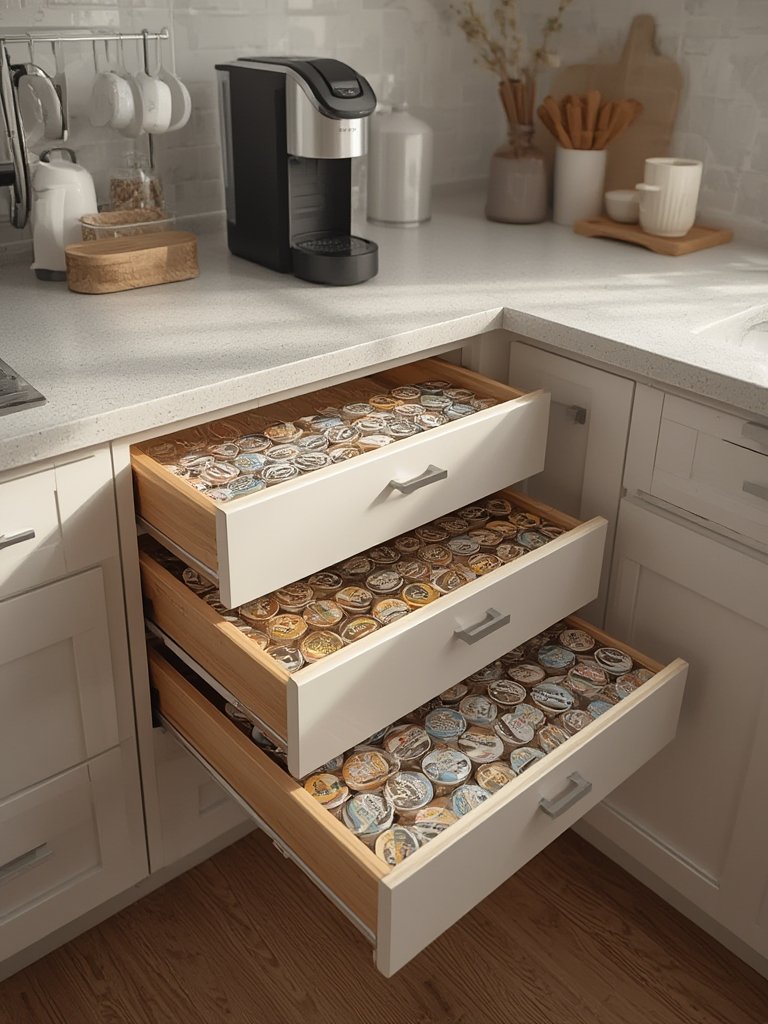 coffee drawer in action