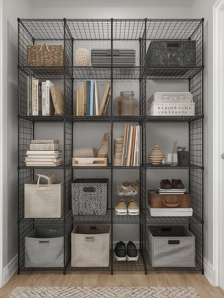 cube shelves in action