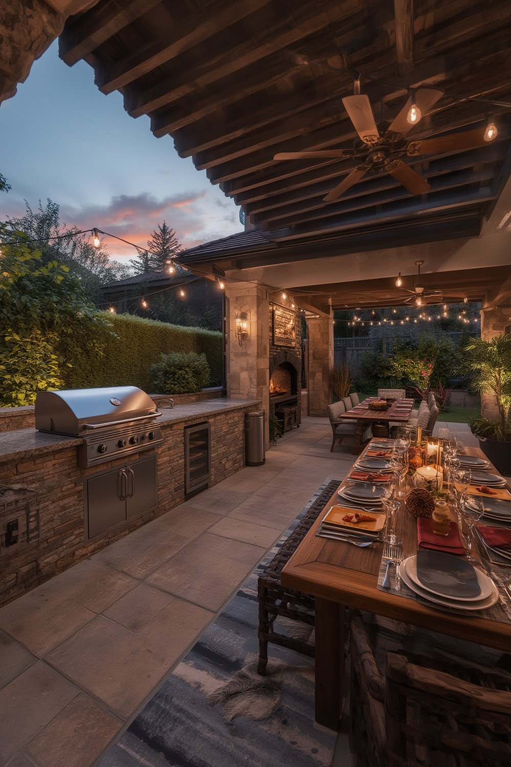 outdoor living kitchen - Illustration 1