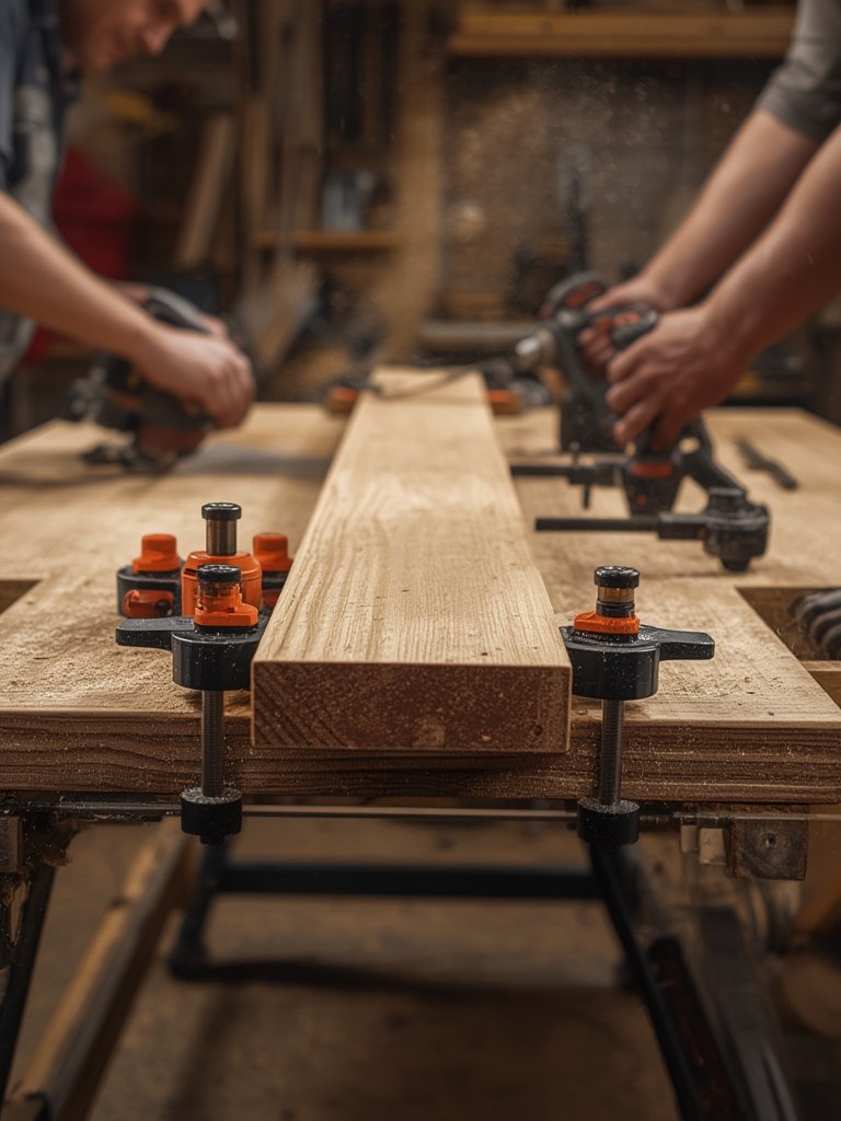 folding workbench in action