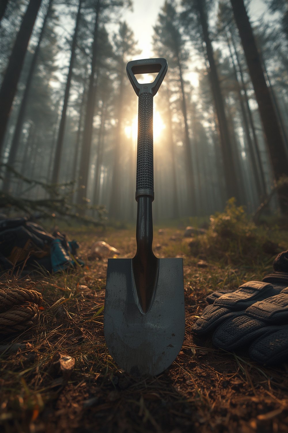 survival shovel product view