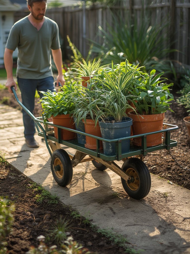 garden cart in action