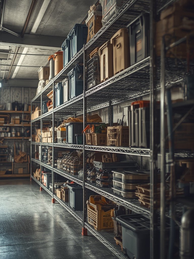 steel shelving in action