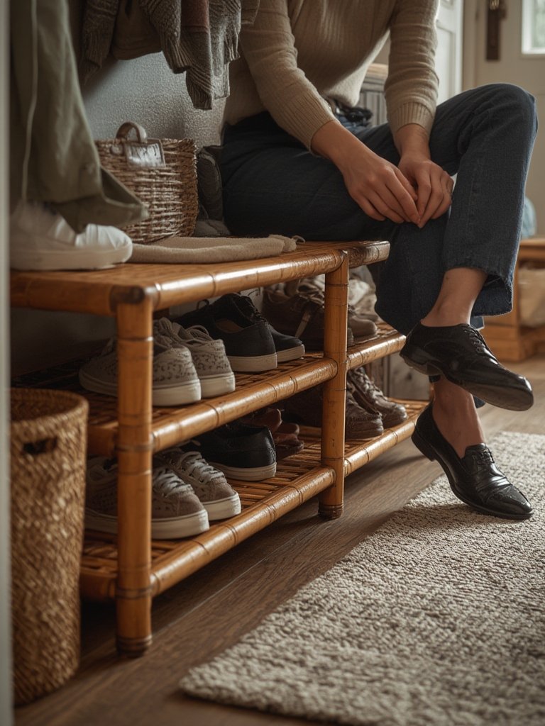 shoe bench in action