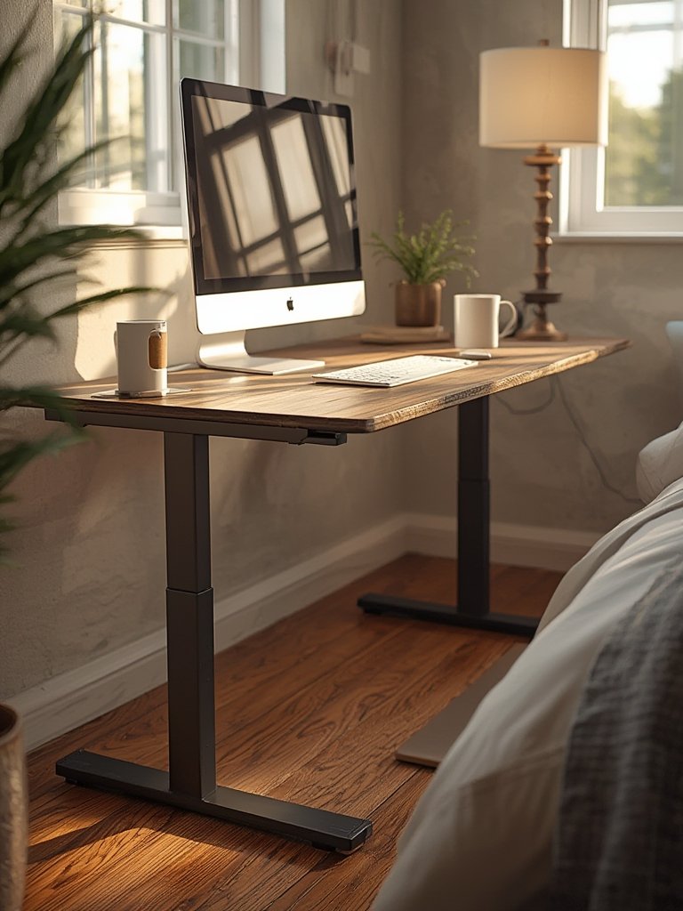 computer desk in action